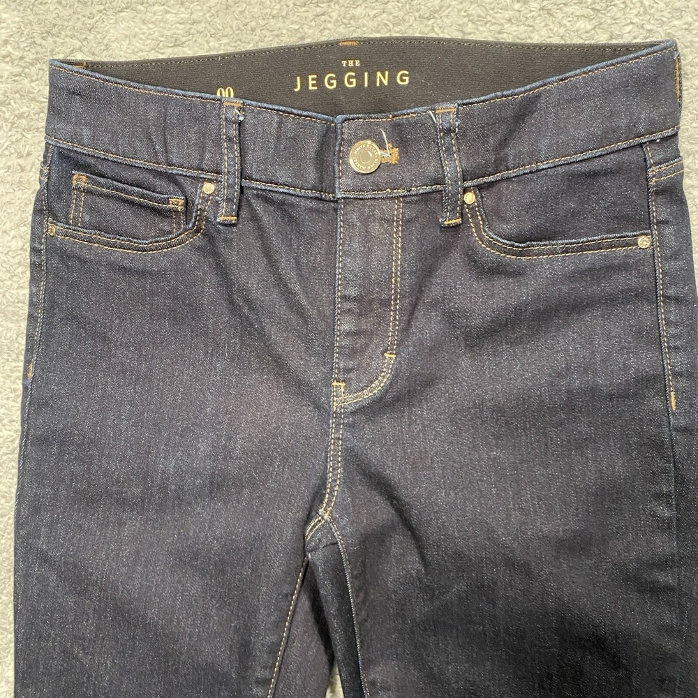 White House Black Market The Jegging Jeans Size 00 Blue Dark Wash Mid Rise Ankle - Picture 3 of 14